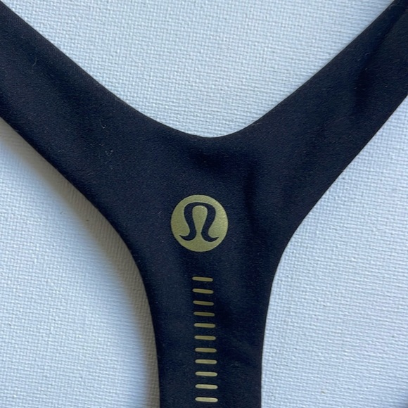 Lululemon Athletica Arise Bra Black Gold Padded Racerback Bra size 12 NEW - Picture 3 of 8